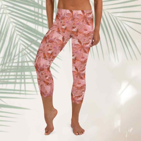 montserrat palm capri leggings