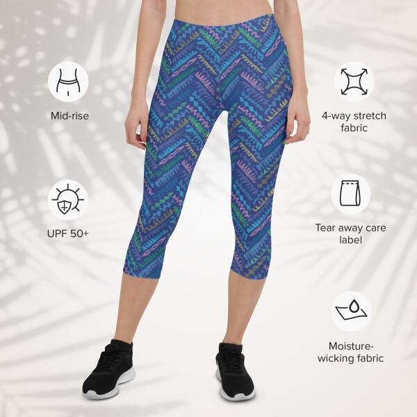 nassau palm capri leggings