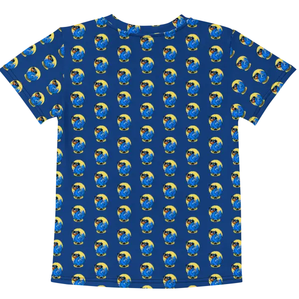 swimtime ducks cerulean kids t shirt