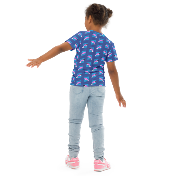 swimtime dolphin mariner kids t shirt