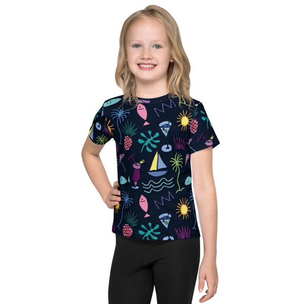 beach graffiti kids t shirt