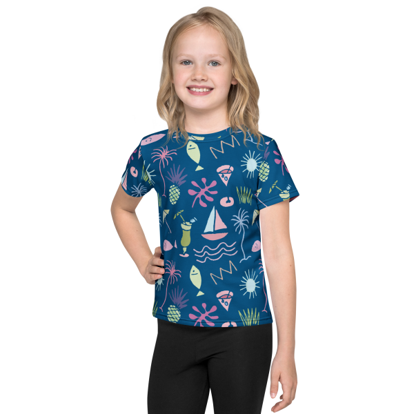 beach graffiti kids t shirt