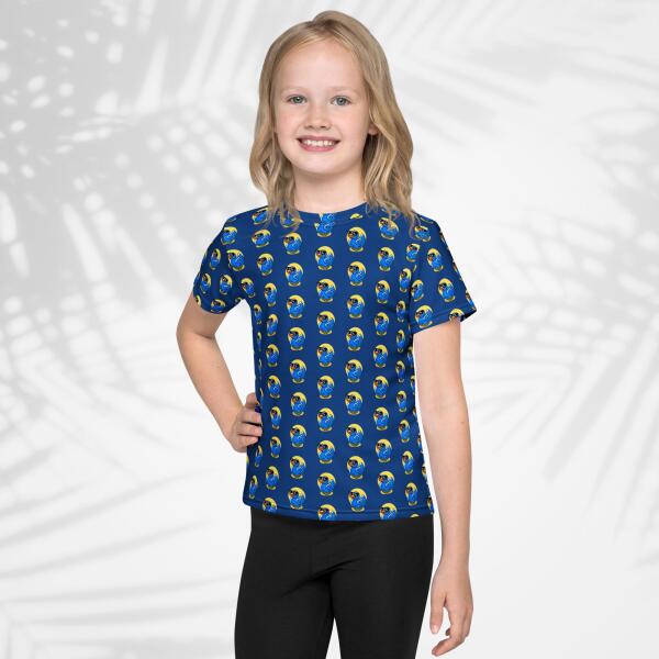 swimtime ducks cerulean kids t shirt