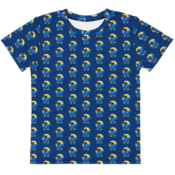 swimtime ducks cerulean kids t shirt