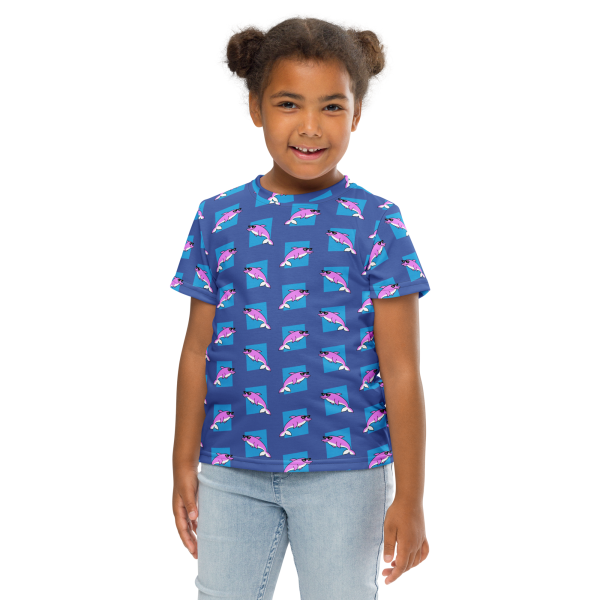 swimtime dolphin mariner kids t shirt
