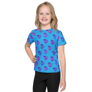 ducks in sky blue kids t shirt