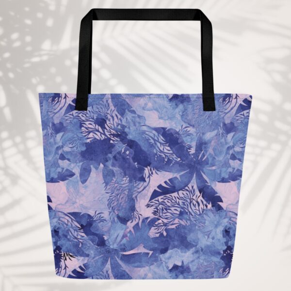 mustique palm large tote bag