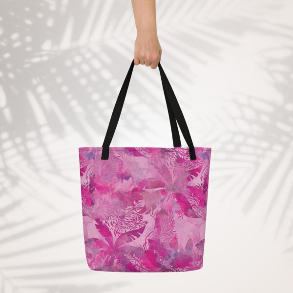 martinique palm large tote bag