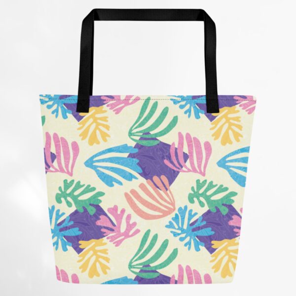 riviera palm large tote bag