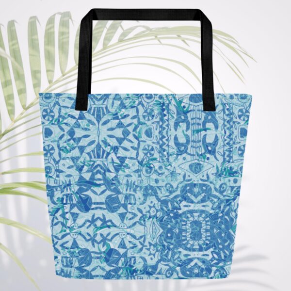 bohemian palm large tote bag