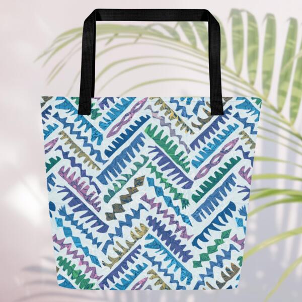 Exuma palm large tote bag