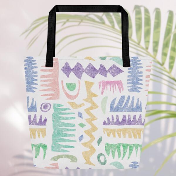 Bimini palm large tote bag