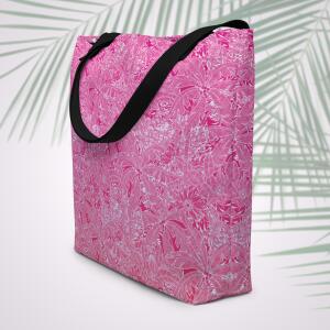 sunset shore large tote bag