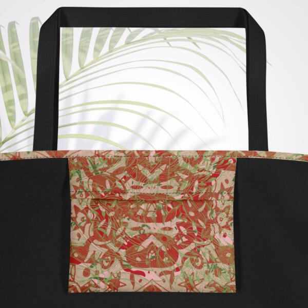 bohemian palm large tote bag