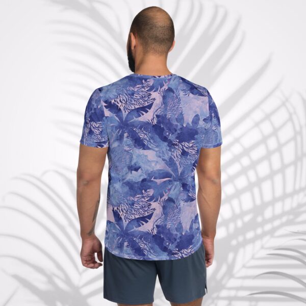 mustique palm men's athletic t shirt