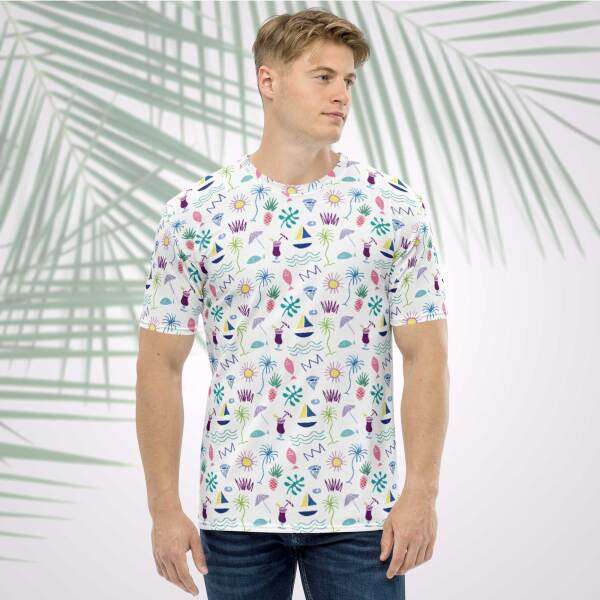 beach graffiti men's t shirt