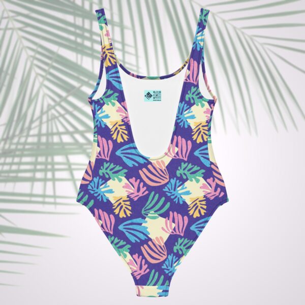 azure palm one piece swimsuit