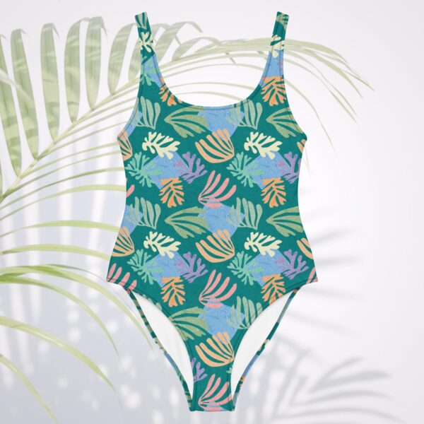 emerald palm one piece swimsuit