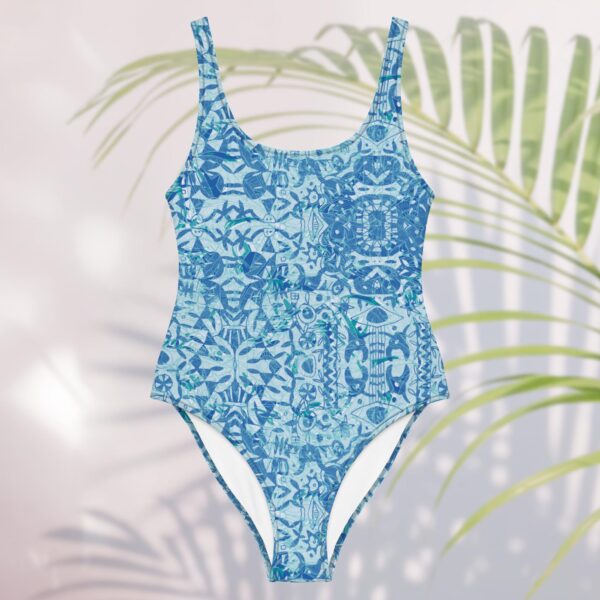 bohemian palm one piece swimsuit