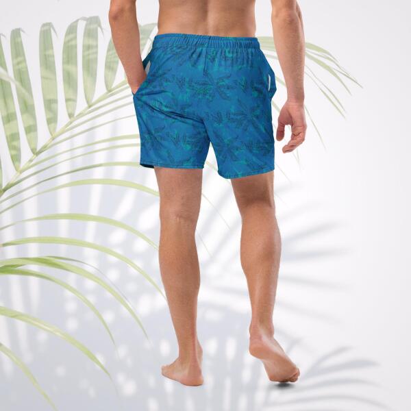 seaside sapphire men's swim trunks