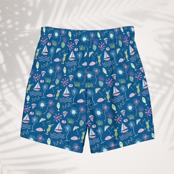 all over print recycled swim trunks