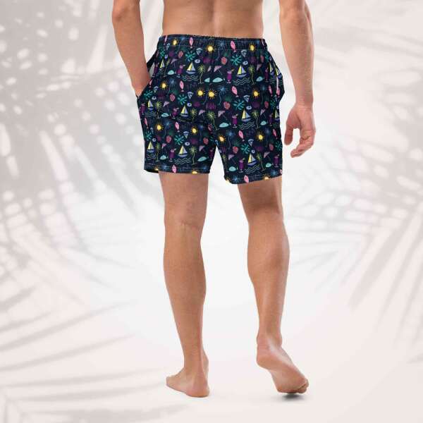 sunset graffiti men’s swim trunks