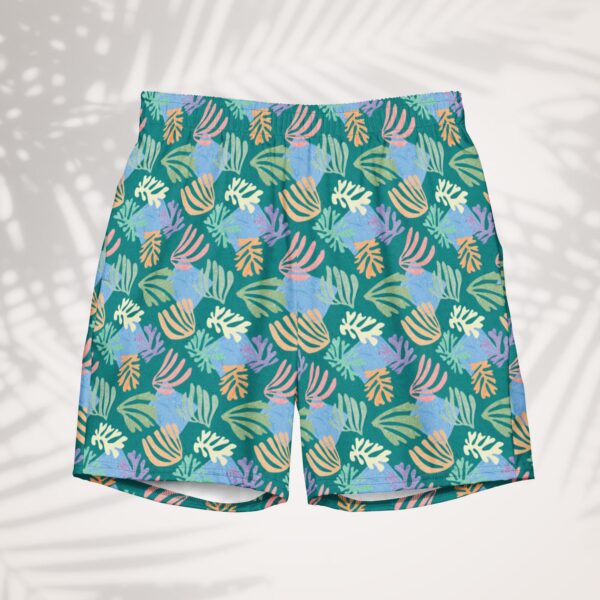 emerald palm men's swim trunks