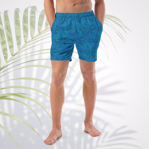 seaside sapphire men's swim trunks