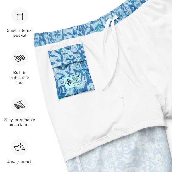 bohemian palm men's swim trunks