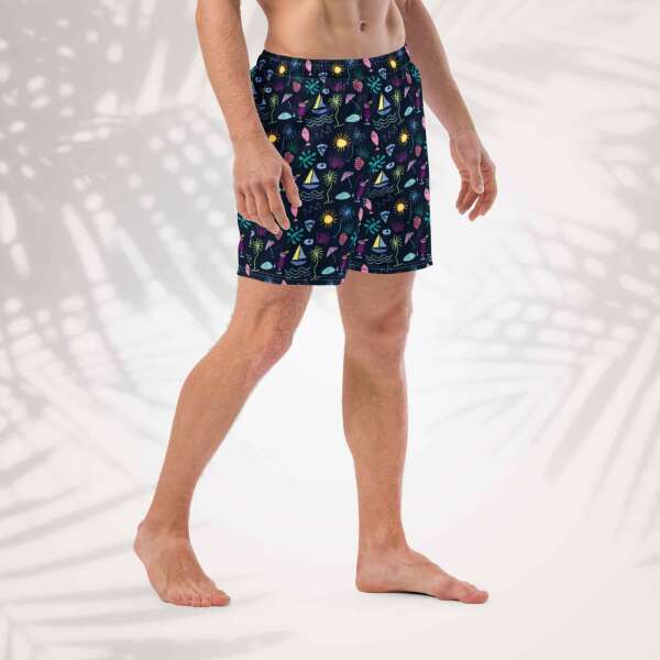 sunset graffiti men’s swim trunks