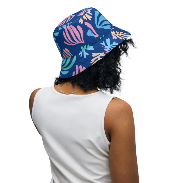 azure palm reversible hat