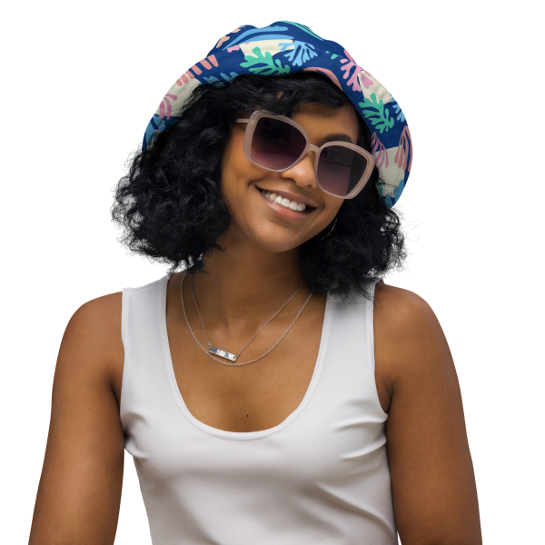 azure palm reversible hat