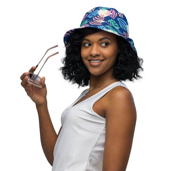 azure palm reversible hat