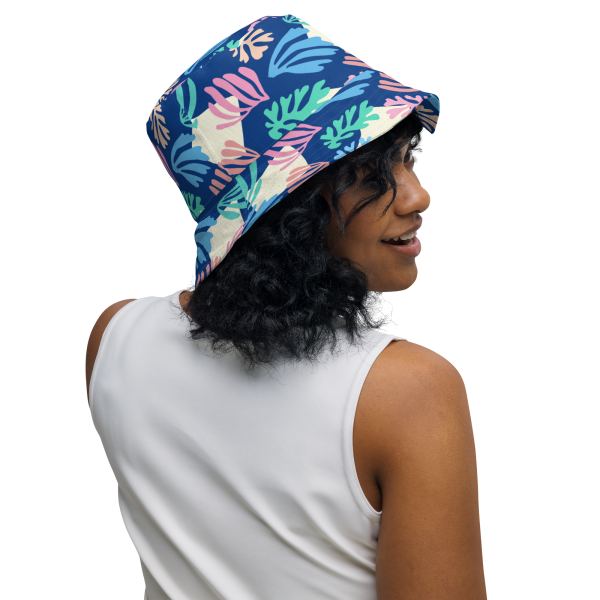 azure palm reversible hat