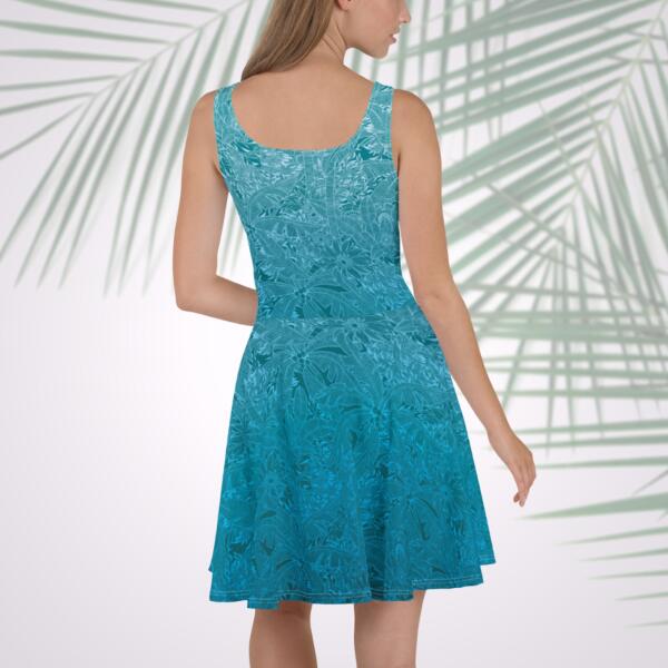 tropical shore skater dress