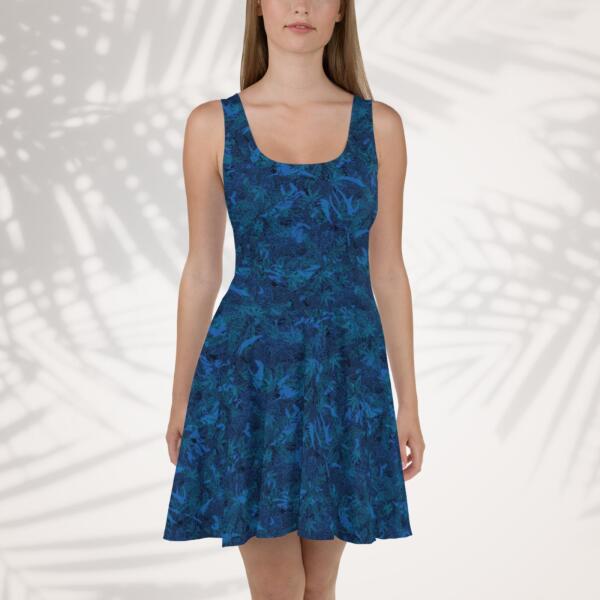 indigo oasis skater dress