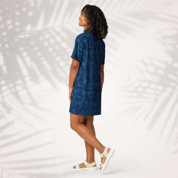 indigo oasis t shirt dress