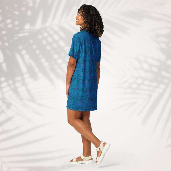 seaside sapphire t shirt dress