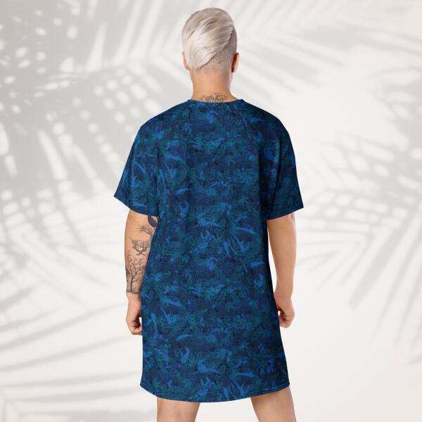 Indigo Oasis t shirt dress