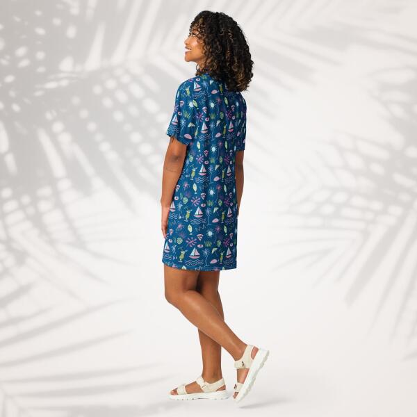 shoreline graffiti t shirt dress