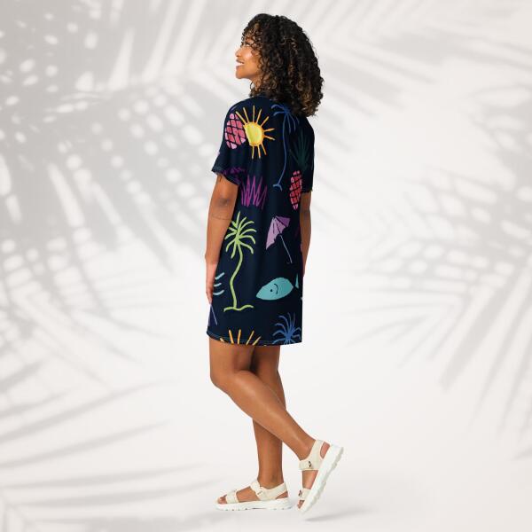 party graffiti t shirt dress