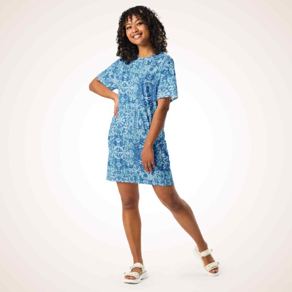 bohemian palm t shirt dress