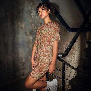 Bohemian Palm T-shirt dress