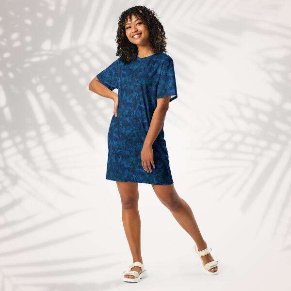 indigo oasis t shirt dress