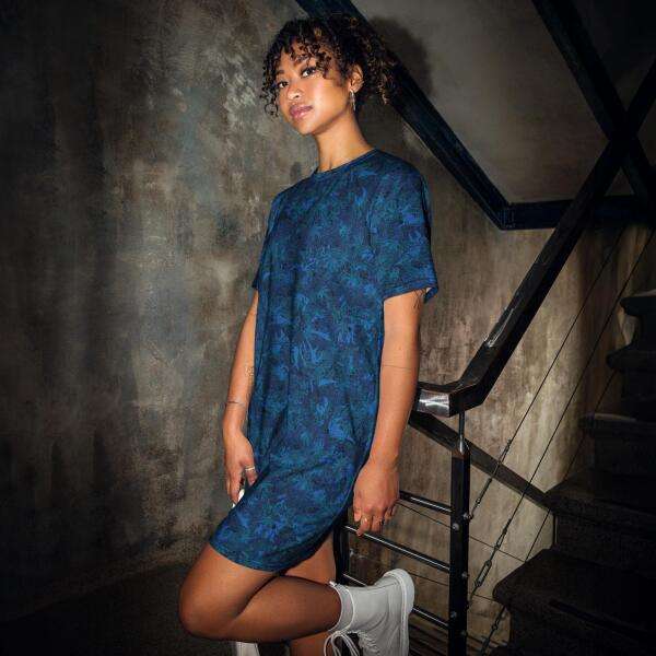 Indigo Oasis t shirt dress