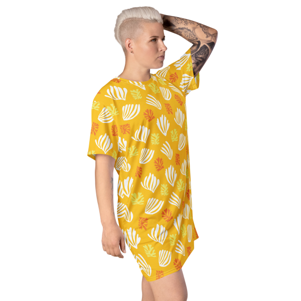 solano palm t shirt dress