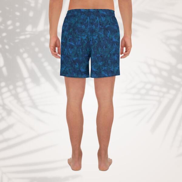 indigo oasis unisex long athletic shorts