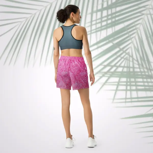 sunset shore unisex long athletic shorts