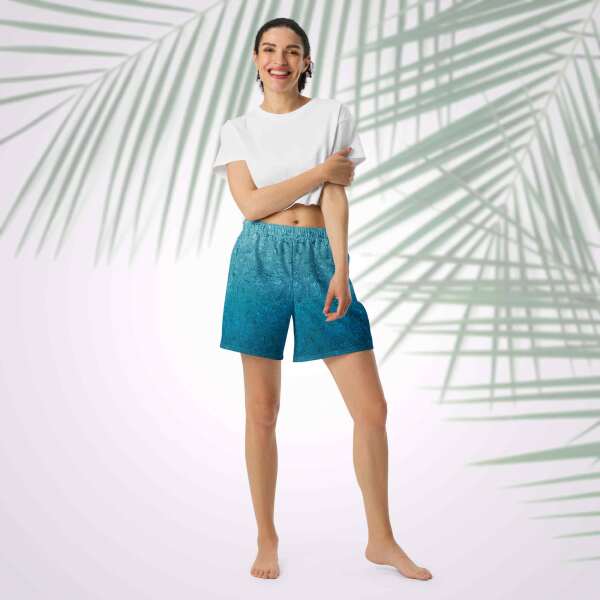 tropical shore unisex long athletic shorts