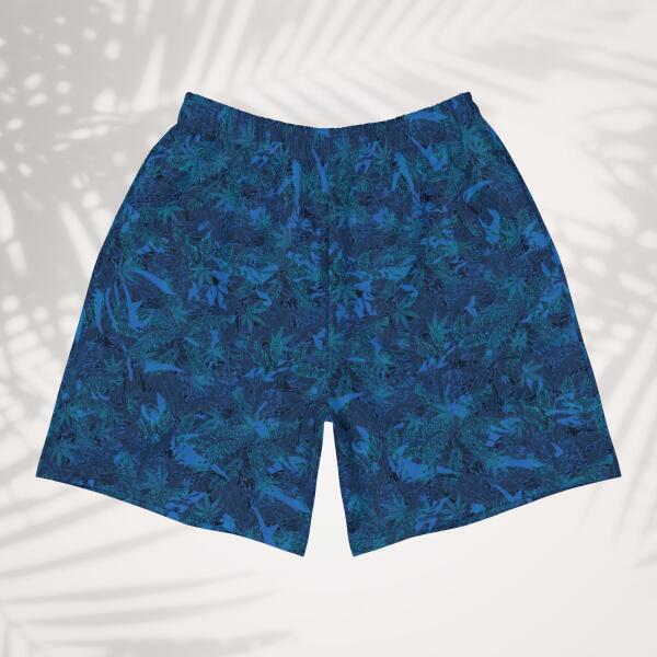 indigo oasis unisex long athletic shorts